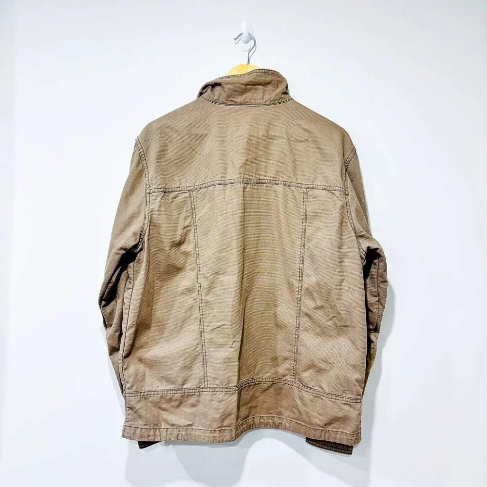COLUMBIA Tan cotton zip jacket with pockets‎ | Outdoor casual layer | Large * - Picture 10 of 10